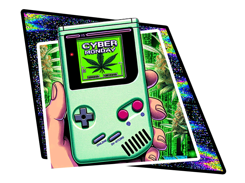 Cyber-Monday-90s-Game-Console-Cannabis-Deals