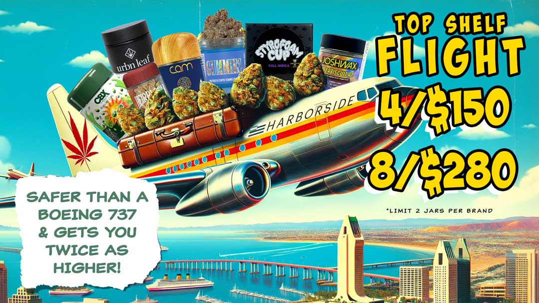 Harborside-California-Dispensary-Top-Shelf-Cannabis-Flower-Flight-Deal-April
