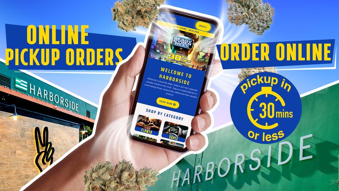 Harborside pick Up in 30 minutes or less online cannabis orders