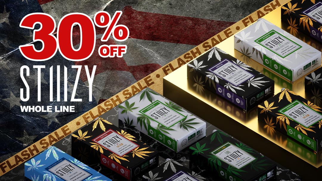 Stiiizy July 30% off Deals Harborside Cannabis Dispensary