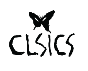 Hand-drawn text "CLSICS" with a butterfly illustration above the letters. CLSCS-Logopng