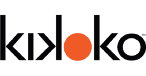 Black stylized letters spelling "Kikoko" with a large orange circle replacing the second "o" on a white background. Kikoko-Logopng