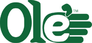 Green "Ole" logo with a stylized leaf above the letter "e" and three horizontal lines extending right, resembling movement or emphasis. Ole-4-Fingers-Logopng