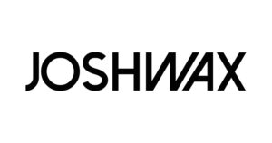 Black uppercase text "JOSHWAX" in a bold, modern font on a white background. Joshwaxjpg