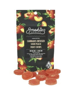 Smokiez Cannabis Infused Sour Peach Fruit Chews Smokiez Cannabis Infused Sourr Peach Fruit Chews