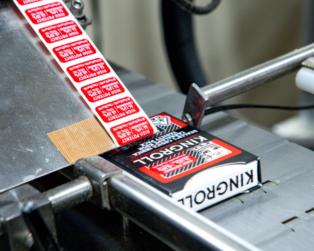 A Pack of Kingroll Joints on the Assembly Line