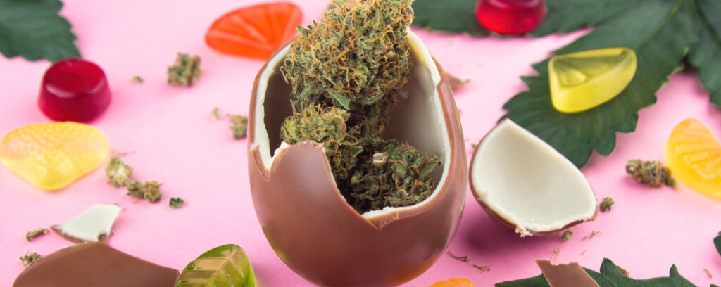 Cannabis edibles on display at Harborside.